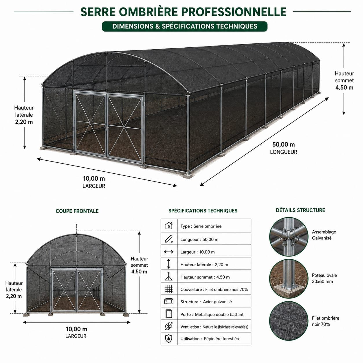 Serre ombrière : protéger les cultures sensibles au soleil
